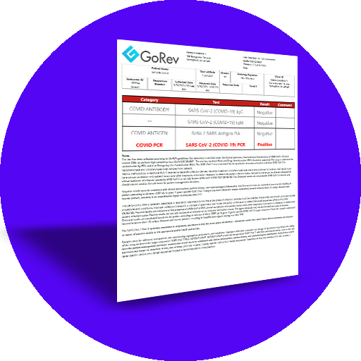 GoRev Covid19 Result